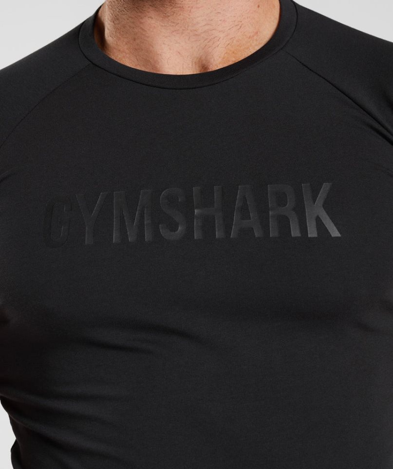 Men's Gymshark Apollo T-Shirts Black | CA D053N8